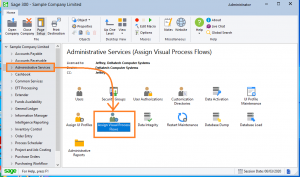 Assign visual process flow in Sage 300