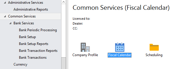 Sage 300 Fiscal Calendar