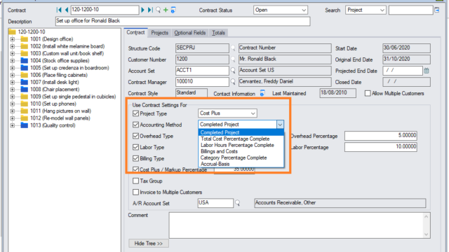 sage 300 pjc cost plus accounting