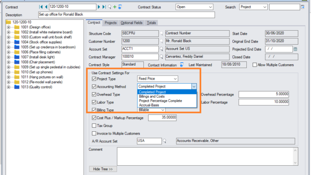 sage 300 pjc fixed price accounting