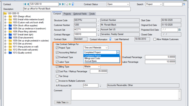 sage 300 pjc time and materials accounting